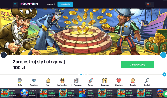 Wejdź na oficjalną stronę kasyna Fontan